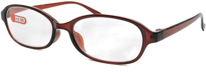Daiso Oval Reading Glasses - Magnification +3.5 - Brown - Image 2